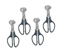 iplusmile 4 Pièces Ciseaux à Œufs de Caille Inoxydable Outil Pratique Coupe Coquille avec Manche Incurvé Ouvre Œuf Rapide et Facile pour Cuisine