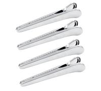 iplusmile 4 pièces Clips de Fermeture Sachet Inox Pinces Alimentaires Robustes à Dents pour Étanchéité et Conservation Hermétique des Snacks et Aliments