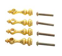 iplusmile 4 Pièces Connecteurs de Poteaux Métalliques pour Mobilier Kit Doré Embouts de Raccordement pour Garde Corps Verre Adaptés Meubles Armoires et Chariots