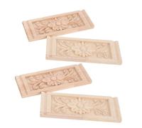 iplusmile 4 Pièces Corbels Bois Sculpté Rustique Non Peints Appliques Sculptées Européennes pour Décoration Meubles Portes et Coins Ornements Bois Massif Naturel