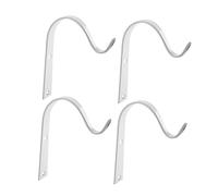 iplusmile 4 Pièces Crochet en Fer forgé Support Mural q Crochets de Suspension en Plein air jardinières suspendues d'extérieur Cintres Crochet en métal Crochet Suspendu Mural Le Fer Blanche