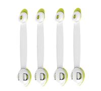 iplusmile 4 pièces de Sécurité Garçon Fille pour Réfrigérateur et Tiroirs Verrous Multipurpose Autocollants à Double Bouton Protection Sécurisée Armoires et Portes Vert