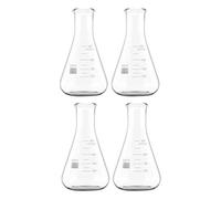 iplusmile 4 Pièces Erlenmeyer 500Ml Épaissie Borosilicate Verre Étroite Bouche Ballon Erlenmeyer Air Planteur Ampoule pour Laboratoire Enfants Apprentissage Éducatif Jouet