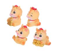 iplusmile 4 Pièces Figurines Cheval Résine Décorations Animales Adorables pour Bureau Maison et an Cadeaux et Collection pour Enthousiastes
