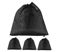iplusmile 4 pièces Filet Filtrant pour Pompe de Bassin Maille Résistante avec Cordon de Serrage Protection Anti-débris pour Pompe Cylindrique Aquarium et Piscine 4pcs 31 * 41CM Noir