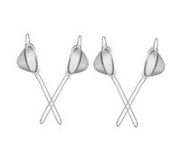 iplusmile 4 Pièces Filtre à Maillage Fin Acier Inoxydable avec Long Manche Passoire Réutilisable pour Filtrage de Cocktails Café et Thé