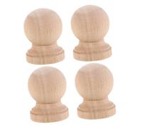 iplusmile 4 Pièces Finials Non Peint Style Européen Décoration Romaines pour Escaliers Meubles DIY Garde Corps Finitions Naturel