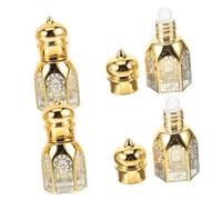 iplusmile 4 pièces Flacon de Parfum Vintage Lot de Flacons Rechargeables pour Huiles Essentielles et Échantillons avec Bille Design Élégant et Étanche