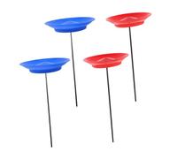 iplusmile 4 Pièces Juggling Plates with Small Sticks Plastic Toys for Skill Improvement Carnival Party Accessories