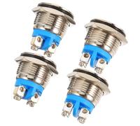 iplusmile 4 pièces Kit Boutons Sonnette Remplaçables Auto-réarmement Arqué Boutons Carillon Filaire Faciles à Installer et Pratique pour Maison