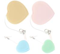iplusmile 4 pièces Lingettes Nettoyantes Forme de Cœur pour Écran Mobile Microfibre Double-face Lavable et Réutilisable Nettoyeur Portable pour Écrans Électroniques Couleur Aléatoire