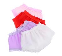 iplusmile 4 pièces Lot de Culottes de Poupée sous-vêtements Accessoires de Costume Léger pour Jeux Imitation Styles Aléatoires Blanc Rouge Rose