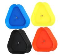 iplusmile 4 pièces Lot de Supports Cartes Jouer Triangle Multicolores Porte-Cartes Mains Pratique pour Poker et Jeux Garçon Fille