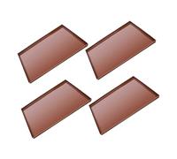 iplusmile 4 pièces Lot de Tapis Silicone Alimentaire pour Déshydrateur et Four Réutilisables Antidérapants et Polyvalents pour Cuisson et Séchage des Aliments Protection Plan de Travail