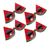 iplusmile 4 Pièces Lunettes de Soleil Pastèque Rouges en Abs pour Fête Hawaïenne Plage, Accessoires Photo Ludiques à Thème Tropical Luau, Utilisation Multi-scènes
