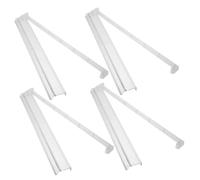 iplusmile 4 Pièces Mahjong Tile Rack and Pusher Set Transparent Plastic Organizer with Ruler Handle for American Mahjong Efficient Sorting and Portable Storage