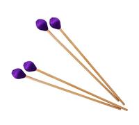 iplusmile 4 Pièces Maillet de Marimba pour Percussion Intermédiaire avec Tête Violette Accessoire pour Instruments à Percussion et Xylophones