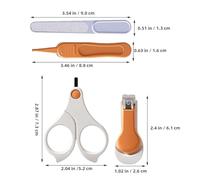 iplusmile 4 Pièces Manicure Set Compact Portable Ergonomic Nail Clippers Grooming Kit For Newborns Boys And Home Travel