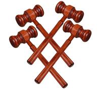 iplusmile 4 pièces Marteau de Juge Bois de Rôle Judiciaire pour Garçon Fille Maillet Enchères Léger Accessoire Tribunal pour Costume Avocat