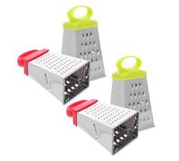 iplusmile 4 pièces Mini Râpe à Fromage et Légumes Faces Acier Inoxydable Multifonction Portable pour Fromage Gingembre et Carottes Outil Compact pour Cuisine et Voyage
