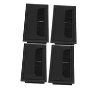 iplusmile 4 pièces Passe-câbles Bureau Plastique Noir avec Brosse Organisateur Câbles pour Bureau Table Gestion Câbles Simple Installation Sécurité Améliorée