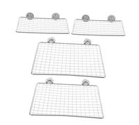 iplusmile 4 Pièces Perch Stand for Medium Parrots Stainless Steel Bird Cage Platform Resting and Feeding Shelf for Budgies Macaws Cockatiels and Small Pets