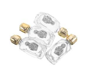 iplusmile 4 Pièces Petite Bouteille D’Eau Bénite 16ml Couvercle Rose | Style Élégant et Romantique, Format Portable pour Prière Quotidienne, Maison, Baptême, Présent Catholique ou Parrainage