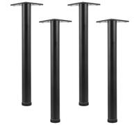 iplusmile 4 Pièces Pieds de Meuble en Alliage D'aluminium Noir, Triangles | Remplacement Stable pour Lit, Armoire et Canapé, Finition Discrète, Style Moderne, Lot de Quatre