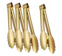 iplusmile 4 pièces Pince de Service Acier Inoxydable Lot de Pinces à Buffet Salade Ustensiles de Cuisine et Élégants et Confort de Prise pour Griller et Servir