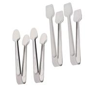 iplusmile 4 pièces Pinces de Cuisine Acier Inoxydable Pince Bbq Polyvalente Antirouille Poignée Ergonomique Confortable Accessoire Indispensable pour Griller et Retourner Steaks et Légumes