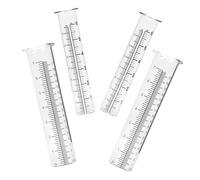 iplusmile 4 pièces Pluviomètre Verre Lot Tubes Mesure Pluie Précision Jardin Extérieur Résistant Gel Éprouvette Pluviométrie Pratique pour Patios et Pelouses
