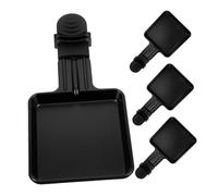 iplusmile 4 pièces Poêles à Raclette Carrées Acier Inoxydable Résistantes Haute Température Antiadhésives pour Fromage Fondant et Grillade Barbecue