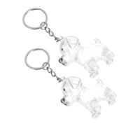 iplusmile 4 pièces Porte-clés Souvenir Poils Animaux Chien Boîte Transparente Commémorative Compacte Collecteur Élégant pour Petites Mémoires Accessoire Pratique Porte et Clés Cadeau
