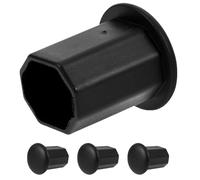 iplusmile 4 Pièces Protège-bâton de Hockey, Housse de Crosse de Hockey, Embout Octogonal en TPE Noir, Ajustement Sûr, Meilleure Prise en Main, des Vibrations, pour Compétition