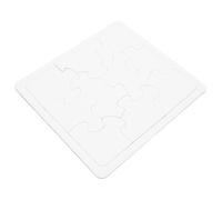 iplusmile 4 pièces Puzzles Vierges à Peindre pour Garçon Fille Blocs DIY Carrés avec Bords Arrondis Puzzle Bricolage Sécurisé pour Développer Créativité et Motricité Réutilisables avec