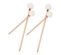 iplusmile 4 Pièces Set de Maillets Feutre Rouge pour Timbales Manches Bois Durables Maillets Percussion Ergonomiques pour Orchestre et Fanfare