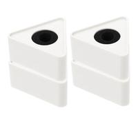 iplusmile 4 pièces Station Micro Triangulaire Logo Abs pour Interview Porte-micro Pratique et Léger Identification Facile pour Conférences et Médias
