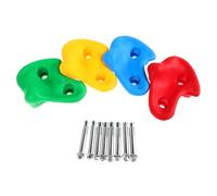 iplusmile 4 pièces Supports Escalade Garçon Fille Colorés Résistants Aux Intempéries Grip Sécurisé pour Mur Intérieur et Extérieur Kit avec Fixation Aire de Jeux et Développement Social
