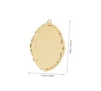 iplusmile 4 Pièces Supports Pendentifs Ovales Baroques avec Cadre Vintage pour DIY Bijoux Base de Monture pour Perles Accessoires de Collier Créatif Couleur Or