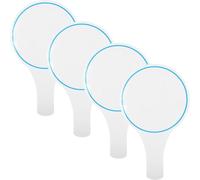 iplusmile 4 Pièces Tableau de Score Blanc Effaçable Face Poignée | Mousse Légère, Bords Lisses, Surface Lisse, Usage Polyvalent pour Juges, Élèves, Concours et Entraînement