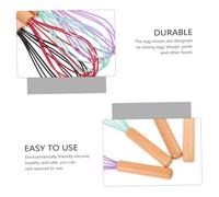 iplusmile 4 pièces Œufs Portable avec Manche Silicone Ergonomique Ustensile de Cuisine Robuste pour Maison et