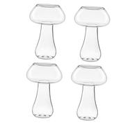 iplusmile 4 pièces Verres à Whisky Verre Champignon Tasses à Boisson Réutilisables pour Maison Bar Restaurant Design Original et Robuste pour Cocktails Jus et Réutilisable