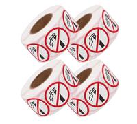 iplusmile 4 Rouleaux d'Autocollants «Interdiction de Fumer» Imperméables Résistants aux Rayures Adhésifs Sécurisés pour Surfaces Lisses Panneaux Signalétiques pour Maison Bureaux et