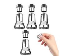 iplusmile 4 Sets de Bouchons de Valve de Pneu Voiture en Alliage D'aluminium Argenté avec Joint Interne, Faciles à Retirer, Accessoires pour Voiture et Camion