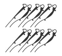 iplusmile 40 Clips de Fixation en Plastique pour Grille de Gouttière - Crochets Noirs Incurvés et Droits Résistants au Vent Protection Anti-Feuilles pour Gouttières de Maison et Commerce