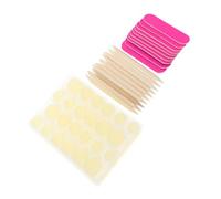 iplusmile 40 pièces Kit Manucure avec Outils Nail Art Double-face Bâtonnet Bois et Stickers Adhésifs pour Faux Ongles Accessoires Pratiques pour Ongles Naturels et Acryliques