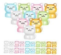 iplusmile 40 pièces Lot Miniatures Résine Chats Lumineux Figurines Petits Chats Multicolores pour Maison de Poupée Décorations Artisanales Micro-paysages et Objets Insolites