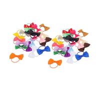 iplusmile 40 Pièces Noeuds Colorés avec Élastiques Confortables et Faciles à Nettoyer Parfaits pour Yorkie Caniche et Maltese