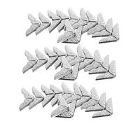 iplusmile 40 Protège-Coins Métal Vintage 14 Mm pour Albums Photos et Carnets, Coins Lecture École, Protège-Angles Décoratifs pour Scrapbooking et Protection Coins Livres, Lot de 40 Pièces