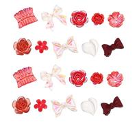 iplusmile 400 Pièces Breloques Nœud Résine Ornements Floraux et Cœur pour Manucure Femme Décorations pour Ongles